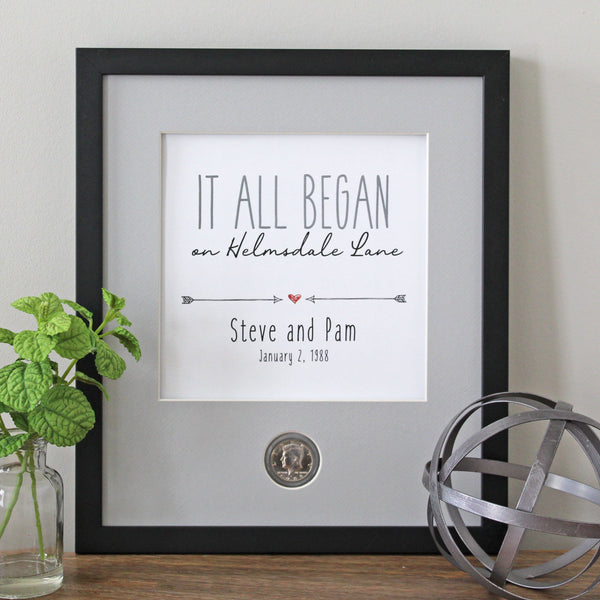 IT ALL BEGAN Wedding CoinArt