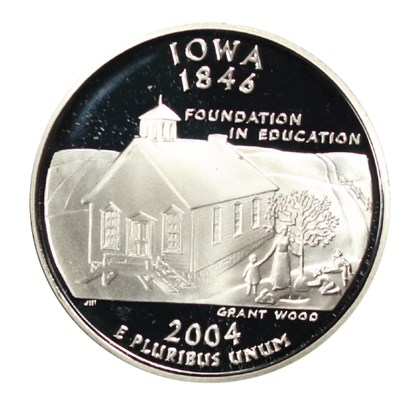 2004 / State Quarter Deep Cameo Silver Proof / Iowa