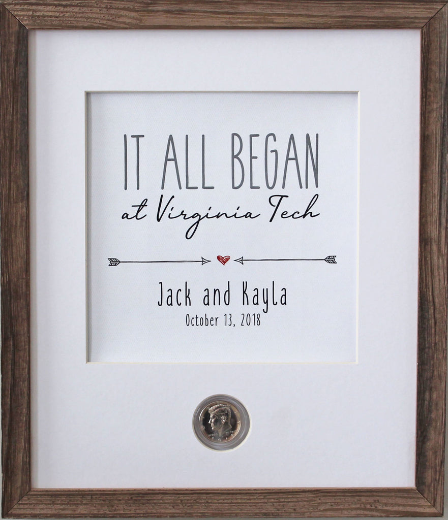 IT ALL BEGAN Wedding CoinArt