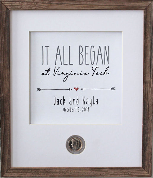 IT ALL BEGAN Wedding CoinArt