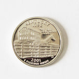 2001 / State Quarter Deep Cameo Silver Proof / Kentucky