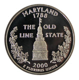 2000 / State Quarter Deep Cameo Silver Proof / Maryland