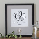 Traditional Monogram Wedding CoinArt / Color Choices