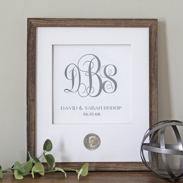 Traditional Monogram CoinArt / Color Choices