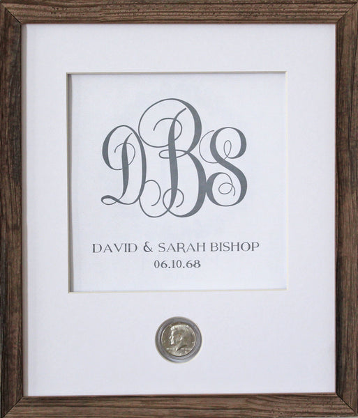 Traditional Monogram CoinArt / Color Choices