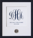 Traditional Monogram Wedding CoinArt / Color Choices