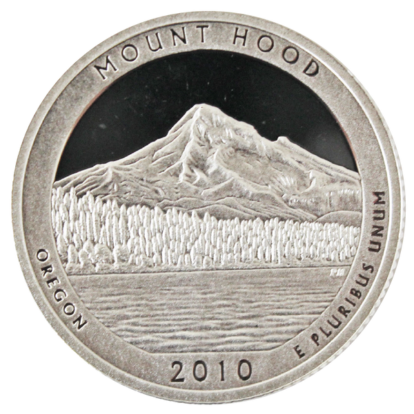 2010 / America the Beautiful Quarter Deep Cameo Silver Proof / Mount Hood National Forest