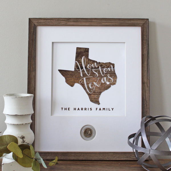 My Happy Place CoinArt / Reclaimed Wood
