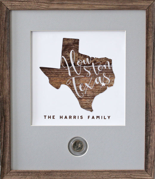 My Happy Place CoinArt / Reclaimed Wood