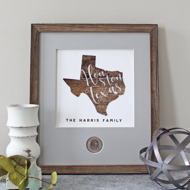 My Happy Place CoinArt / Reclaimed Wood