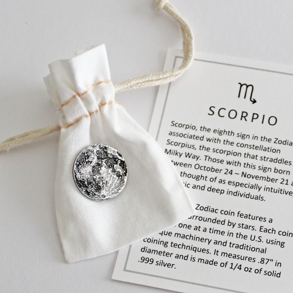 Zodiac Silver Charm and Mini Print