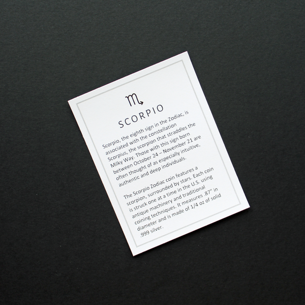 Scorpio Zodiac Constellation CoinArt