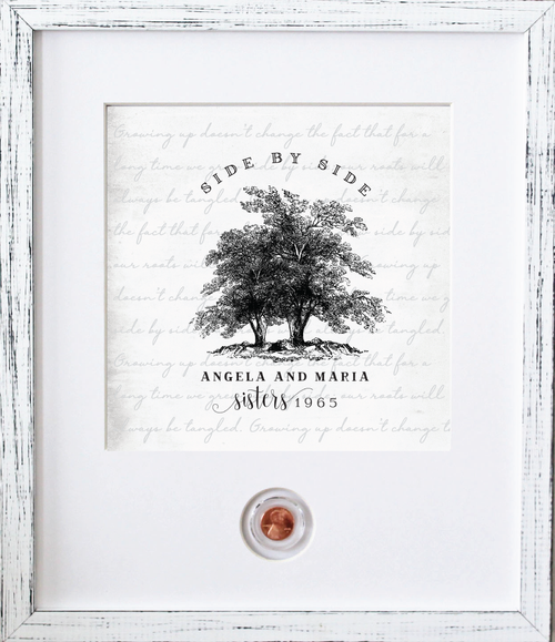 Side by Side Sisters CoinArt