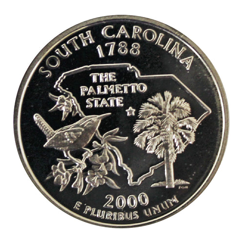 2000 / State Quarter Deep Cameo Silver Proof / South Carolina