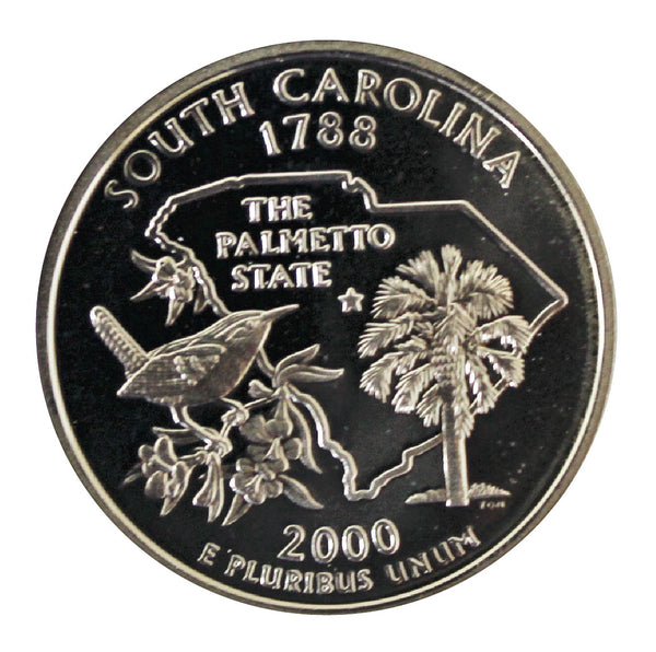 2000 / State Quarter Deep Cameo Silver Proof / South Carolina