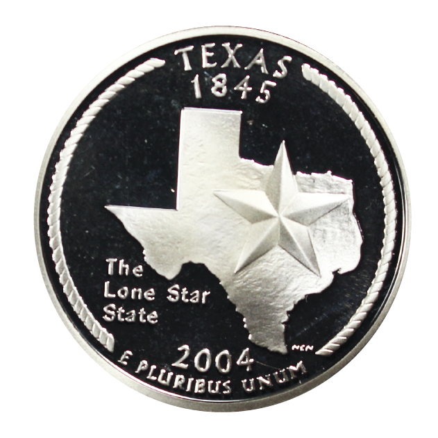 2004 / State Quarter Deep Cameo Silver Proof / Texas