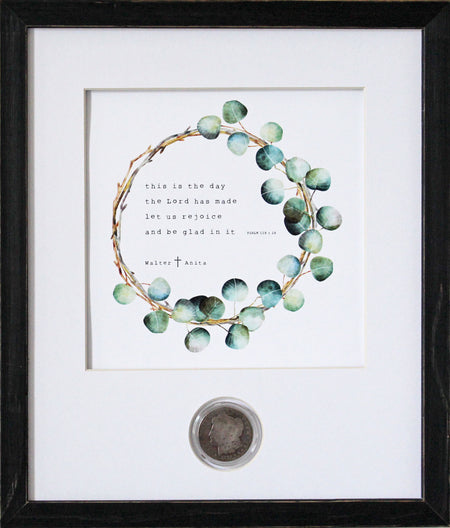 Farmhouse Wreath Birthday CoinArt