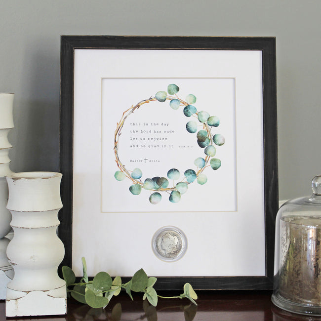 Special Quote / Bible Verse Wreath CoinArt