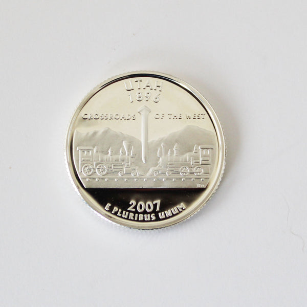 2007 / State Quarter Deep Cameo Gem Silver Proof / Utah