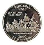 2000 / State Quarter Deep Cameo Silver Proof / Virginia