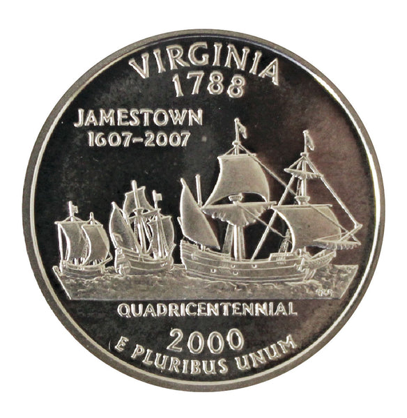 2000 / State Quarter Deep Cameo Silver Proof / Virginia