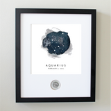 Aquarius Zodiac Constellation CoinArt