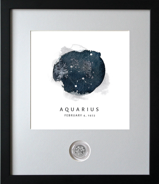 Aquarius Zodiac Constellation CoinArt