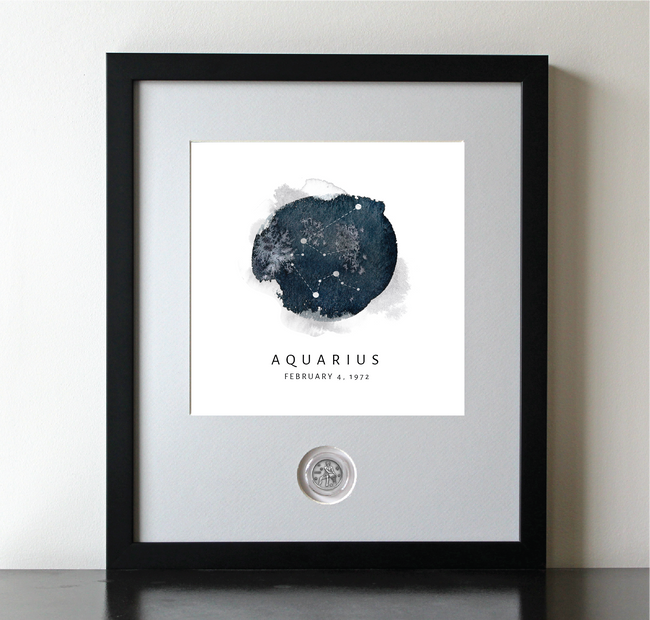 Aquarius Zodiac Constellation CoinArt