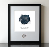 Aquarius Zodiac Constellation CoinArt