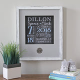 Baby Chalkboard CoinArt / Color Choices