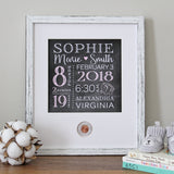 Baby Chalkboard CoinArt / Color Choices