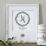 Farmhouse Wreath Monogram CoinArt