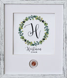 Farmhouse Wreath Monogram CoinArt