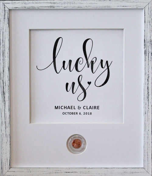 Lucky Us Wedding CoinArt / Color Choices