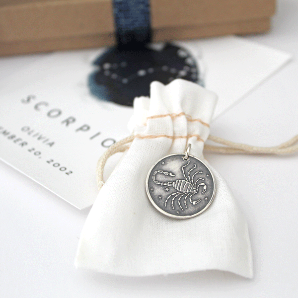Zodiac Silver Charm and Mini Print