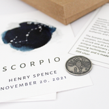 Zodiac Silver Coin and Mini Print