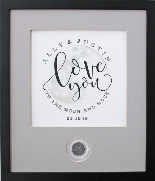 Love You to the Moon and Back CoinArt / Color Choices