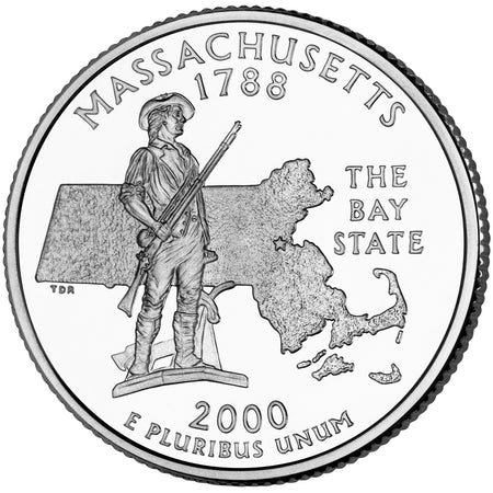 2001 / State Quarter Deep Cameo Silver Proof / Rhode Island