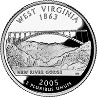 2005 / State Quarter Gem Proof / West Virginia