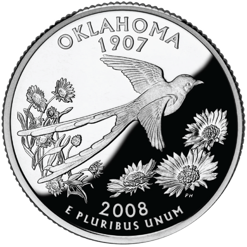 2008 / State Quarter Gem Proof / Oklahoma