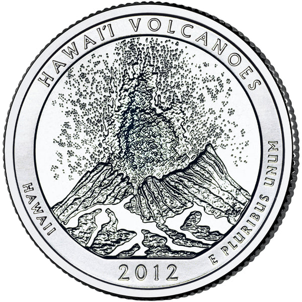 2012 / America the Beautiful Quarter BU / Hawaii Volcanoes National Park