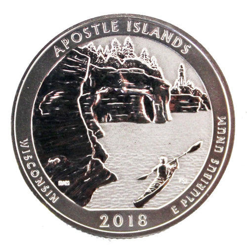 2018 / America the Beautiful Quarter Silver Reverse Proof / Apostle Islands National Lakeshore