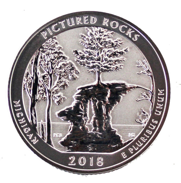 2018 / America the Beautiful Quarter Silver Reverse Proof / Pictured Rocks National Lakeshore