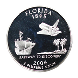 2004 / State Quarter Deep Cameo Silver Proof / Florida