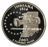 2002 / State Quarter Deep Cameo Silver Proof / Indiana