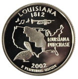 2002 / State Quarter Deep Cameo Silver Proof / Louisiana