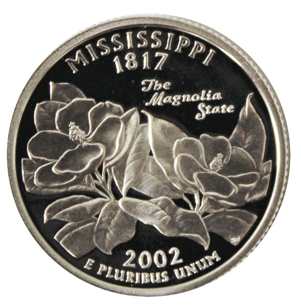 2002 / State Quarter Deep Cameo Silver Proof / Mississippi