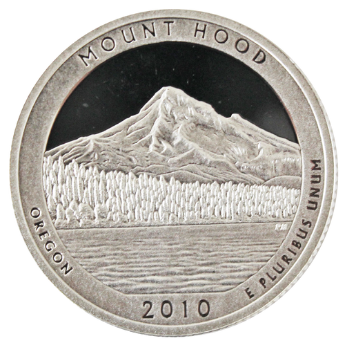 2010 / America the Beautiful Quarter Deep Cameo Silver Proof / Mount Hood National Forest