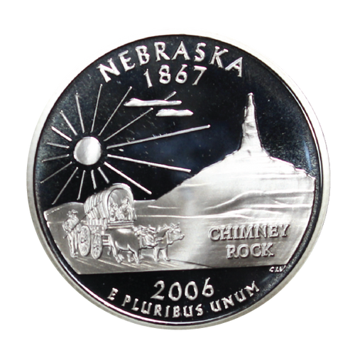 2006 / State Quarter Deep Cameo Silver Proof / Nebraska