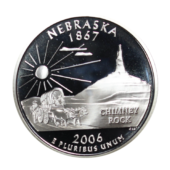 2006 / State Quarter Deep Cameo Silver Proof / Nebraska